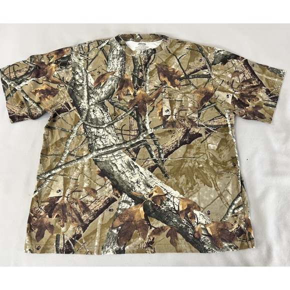 Vintage Camo T Shirt Mens X-Large Hunting AOP Y2K, Grunge Camouflage - Picture 1 of 6